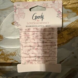 LoveShackFancy Pink Seamless Elastics - 10 CT